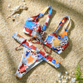 Printed Sexy Split Bikini Set
