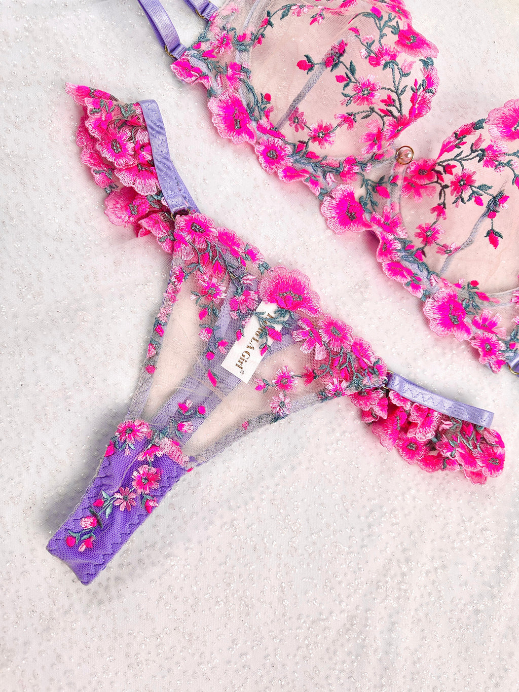 Bloom Romance Sheer Lingerie Set