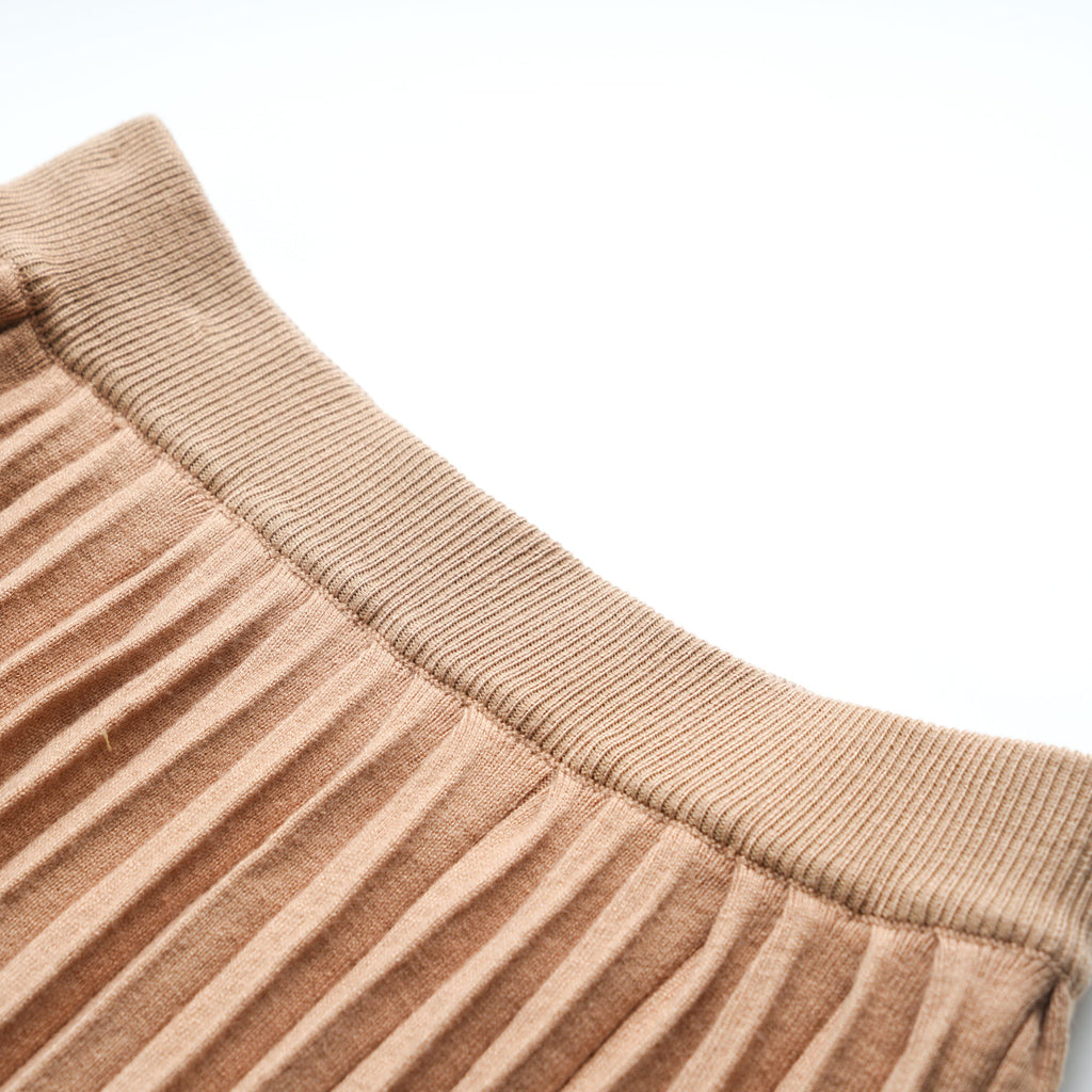 Khaki Sleeveless Bra Crop Tops With Pleated Short A-line Dress