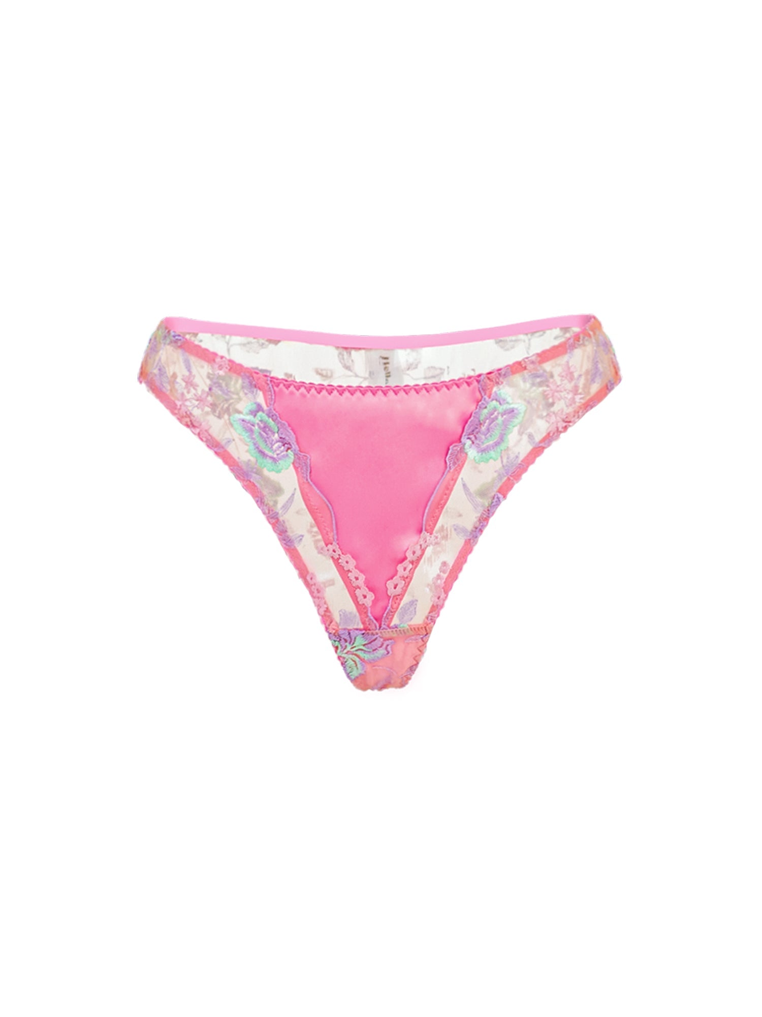 Pink Floral Thong