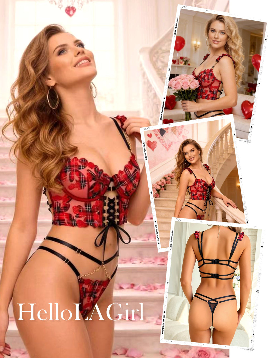 Vivienne Lace Harness Set