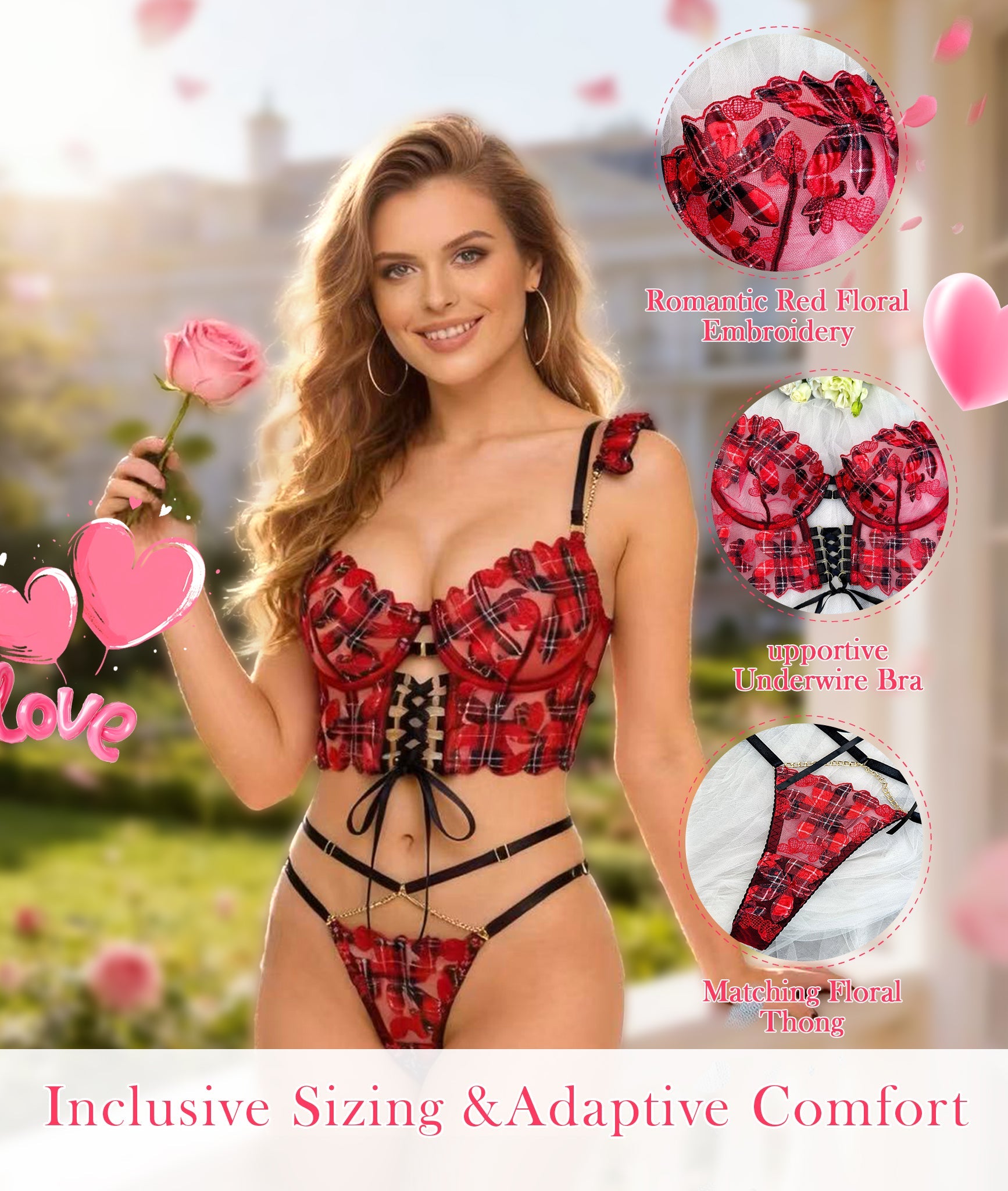 Vivienne Lace Harness Set