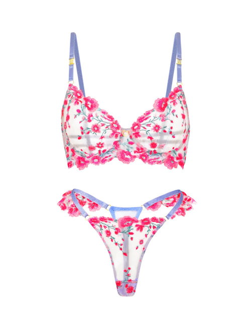 Bloom Romance Sheer Lingerie Set