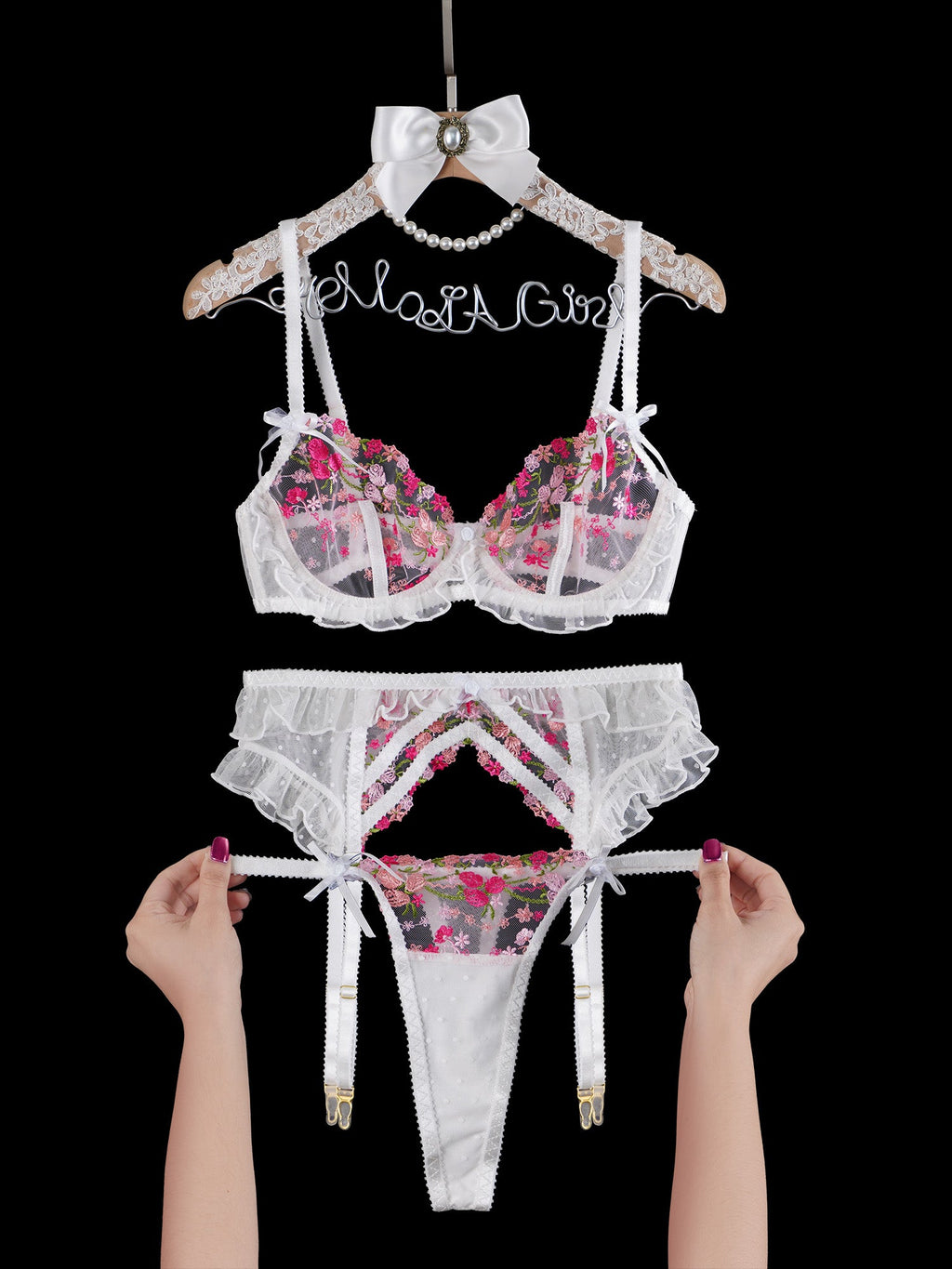 Emily Blossom Kiss Lingerie Set