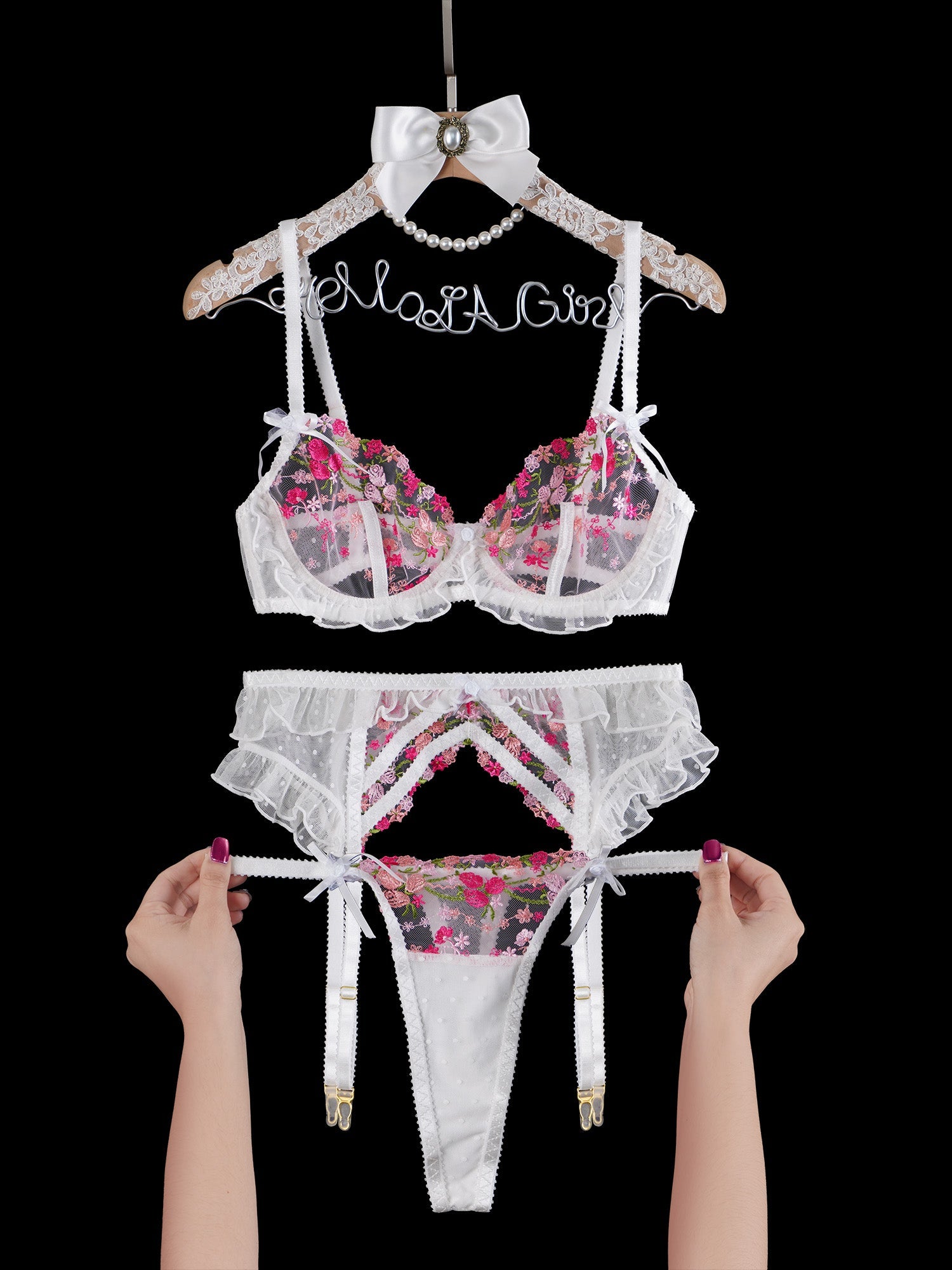 Emily Blossom Kiss Lingerie Set