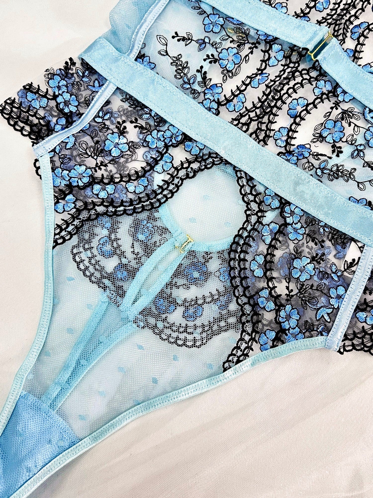 Tender Blossom Halter bodysuit