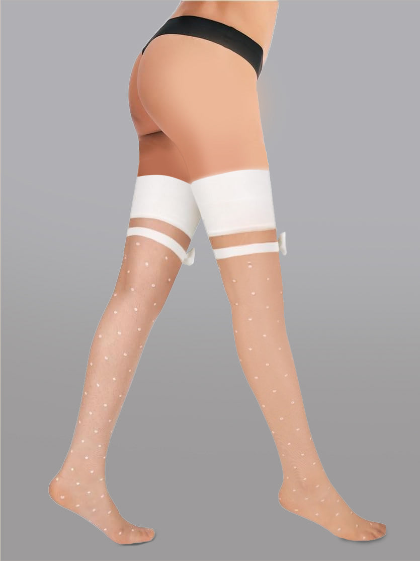 Polka Dot Bow Stockings