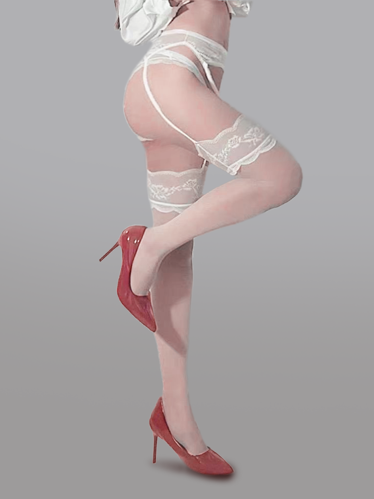 Lace Waist Garter Tights
